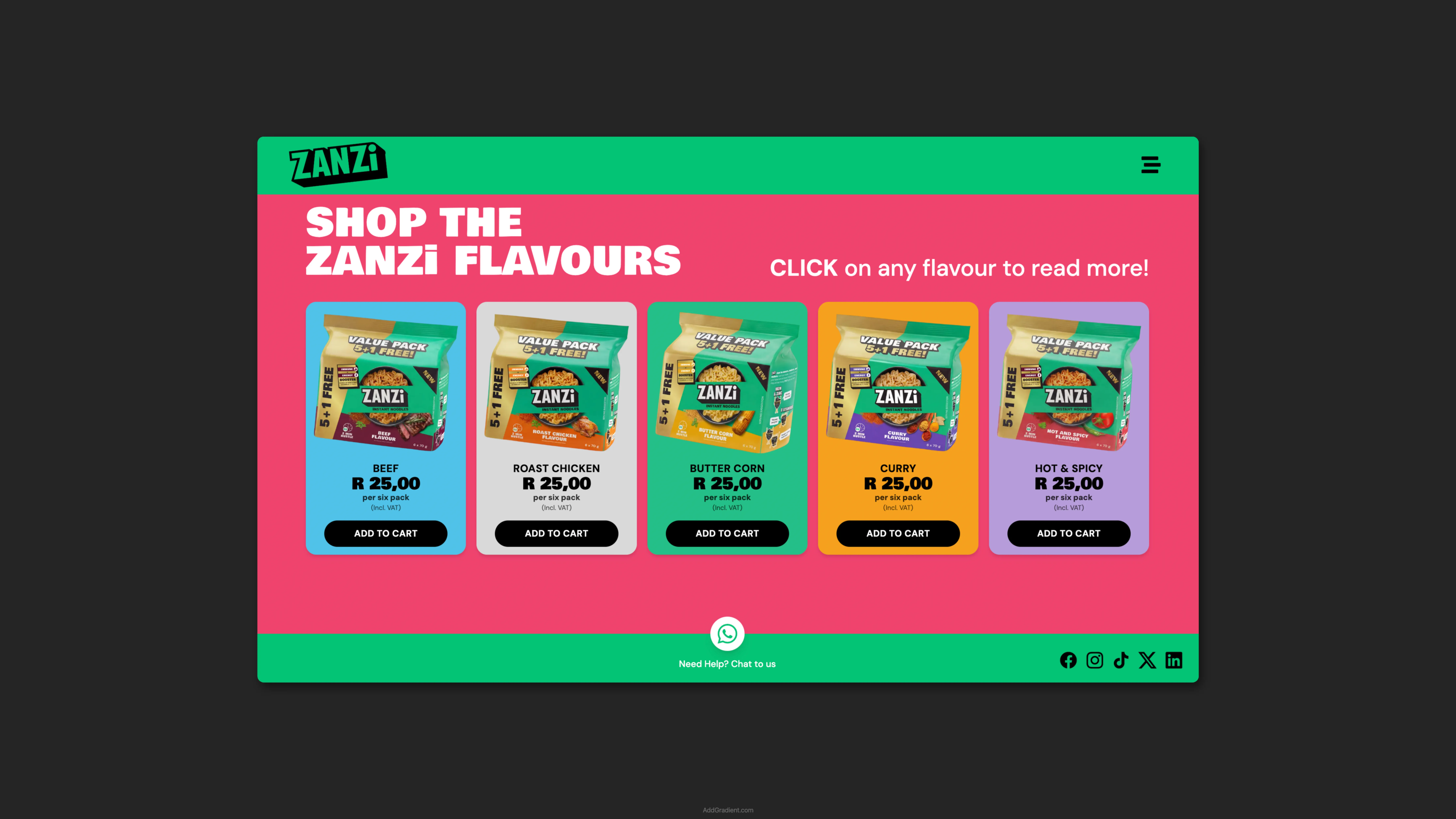 Zanzi Instant Ecommerce